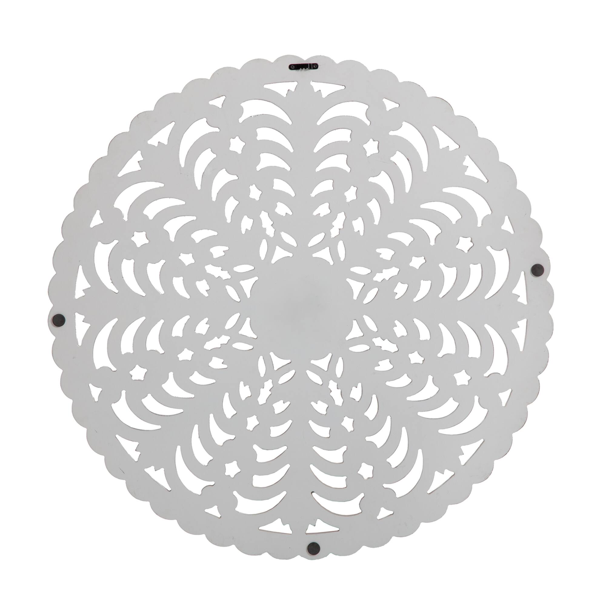 Habitat Lottie White Round Wood Wall Medallion